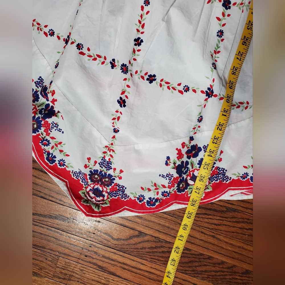 Celandine By Anthropologie NWT Plunge-Neck Drop-Waist Cotton Midi Dress Size XL - Picture 14 of 16